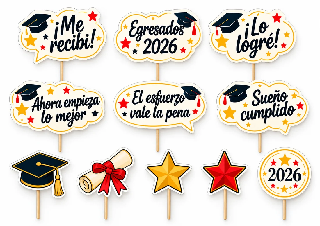 Toppers para las fotos del festejo